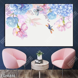 Tranh màu nước chùm hoa