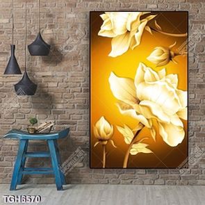 Tranh ghép khổ dọc hoa hồng