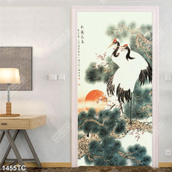 Tranh sơn dầu chim Hạc và cây tùng