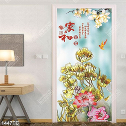 Tranh hoa Sen và thư pháp