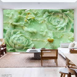 Tranh 3D hoa mẫu đơn giả ngọc đẹp