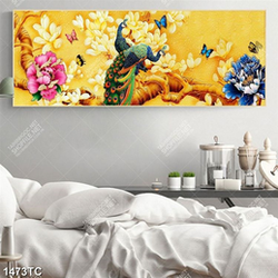 Tranh đôi chim công và hoa mộc lan