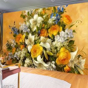 Tranh sơn dầu bó hoa