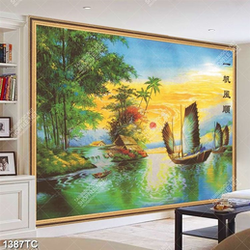 Tranh thuận buồm xuôi gió in canvas đẹp