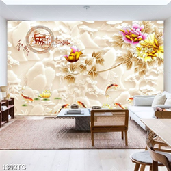 Tranh giả ngọc và hoa mẫu đơn