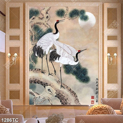 Tranh chim Hạc im canvas đẹp