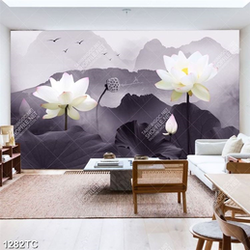 Tranh hoa Sen in camvas đẹp