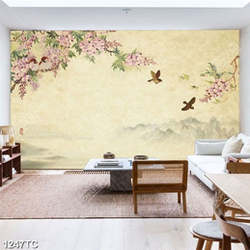 Tranh dán tường hoa thiên điểu