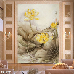 Tranh hoa Sen in canvas đẹp