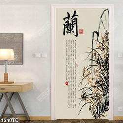 Tranh thư pháp và hoa