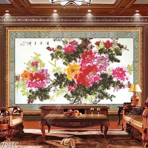 Tranh sơn dầu hoa mẫu đơn đẹp nhất hiện nay