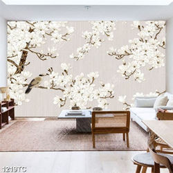 Tranh hoa mộc lan in dán tường đẹp