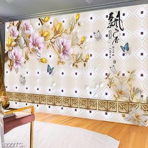 Tranh hoa mộc lan in gạch 3D