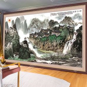 Tranh thủy mặc đẹp in treo tường