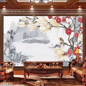 Tranh sơn dầu hoa mộc lan