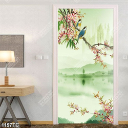 Tranh chim và hoa đào