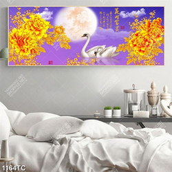 Tranh tài lộc chim thiên nga