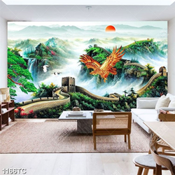 Tranh đại bàng và vạn lý trường thành