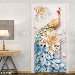 Tranh lụa 3D chim công