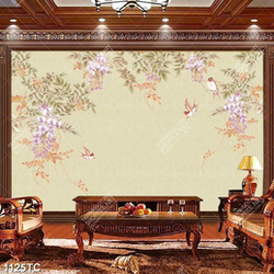 Tranh hoa tử đằng dán tường đẹp