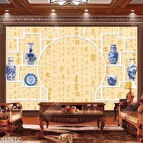 Tranh thư pháp bình cổ