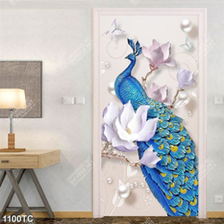 Tranh lụa 3D chim công