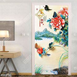 Tranh chim công thư pháp