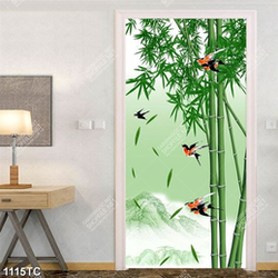 Tranh cây trúc và chim én