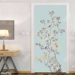 Tranh chim và hoa dán tường đẹp