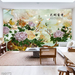 Tranh giả ngọc hoa mẫu đơn