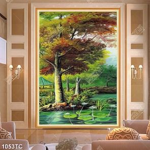 Tranh rừng cây sơn dầu