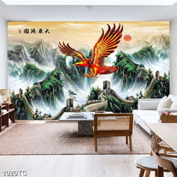 Tranh vạn lý trường thành và chim đại bàng