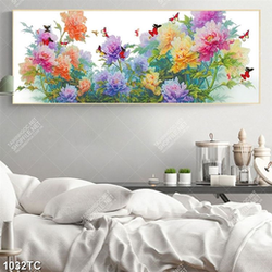 Tranh sơn dầu hoa mẫu đơn