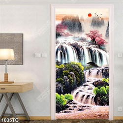 Tranh sơn thủy thác nước phong thủy