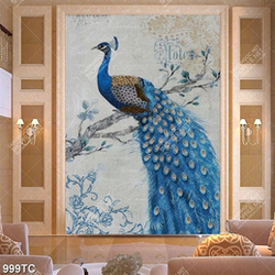 Tranh chim công in canvas đẹp