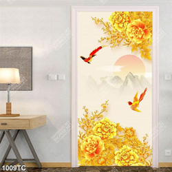 Tranh tài lộc hoa mẫu đơn vàng