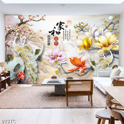 Tranh chim công file psd chất lượng cao