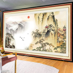 Tranh thủy mặc in kính chất lượng cao