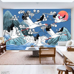 Tranh chim Hạc trên biển