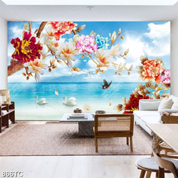 Tranh phong cảnh hoa mẫu đơn