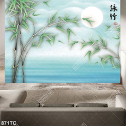 Tranh cây trúc và mặt trăng