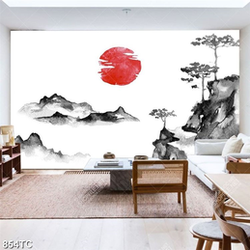 Tranh thư pháp núi