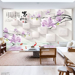 Tranh 3D hoa mộc lan