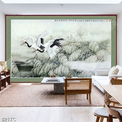 Tranh chim Hạc đẹp