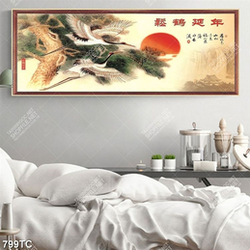 Tranh chim Hạc thư pháp