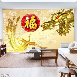 Tranh tài lộc rồng phượng