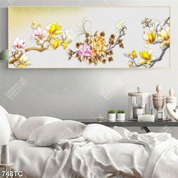 Tranh hoa mẫu đơn và hoa mộc lan