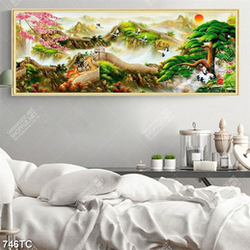 Tranh vạn lý trường thành và cây tùng
