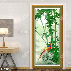 Tranh chim và cây tre đẹp