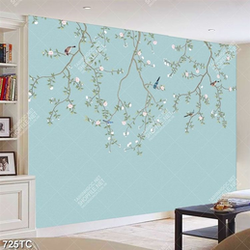 Tranh hoa mai và chim dán tường đẹp